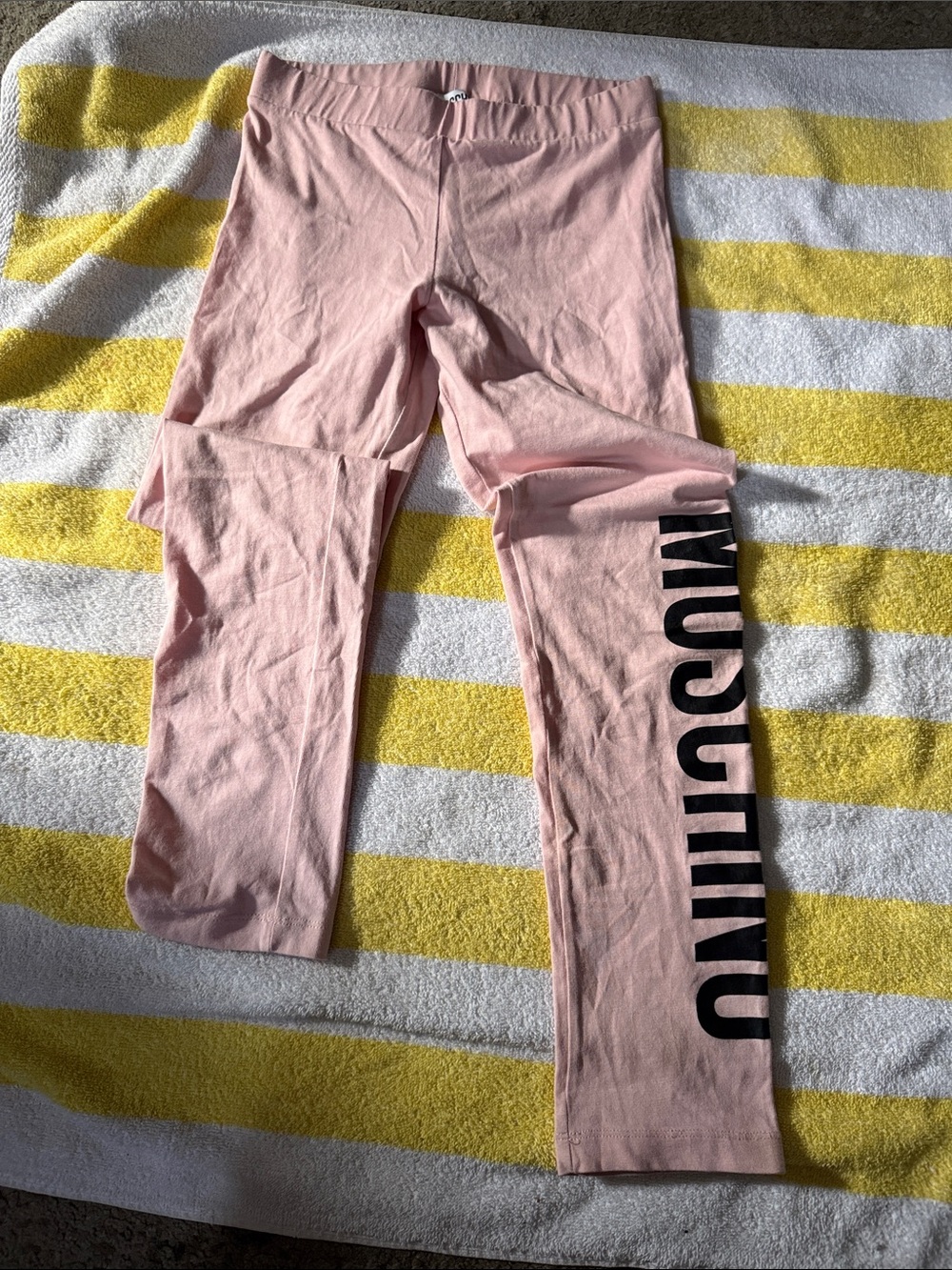 Kids Pink Graphic Leggings